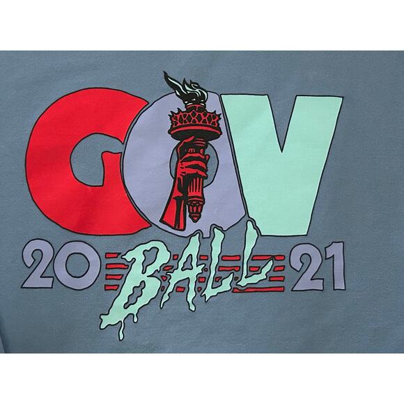 Governors Ball Swag Cut off Sweatshirt Medium 2021 NYC Cropped Shirt M Concert - Picture 5 of 5